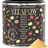 Multivitamin Pulver + Magnesium, Zink & Selen - Vitamine A-Z hochdosiert -...