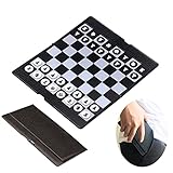 KOKOSUN Schachspiel Mini Schach Reise Set, Magnetisch Faltbares Brettspiele...