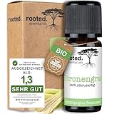 rooted.® BIO Zitronengrasöl 10ml [100% NATURREIN] - Echtes Lemongras - Ätherisches Öl...