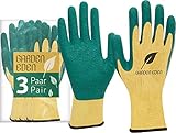 ACE Garden Eden Gartenhandschuhe - 3 Paar Garten-Arbeitshandschuhe - Schutzhandschuhe für...
