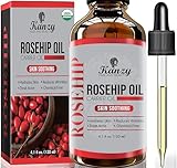 Kanzy Hagebuttenöl Bio Kaltgepresst 100% Rein 120ml Rosehip Oil Wildrosenöl für Haut...