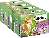 Kitekat Katzenfutter Nassfutter Markt Mix in Gelee, 48 Portionsbeutel (4 x 12 x 100g)