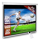 Motorleinwand SlenderLine 180 x 135cm (BxH) - 4:3 Format - 2D/3D - Full-HD - 4K Ultra HD -...