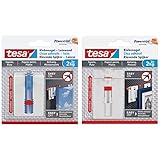 tesa Klebenagel Tapeten und Putz - höhenverstellbar Weiß & Verstellbarer Klebenagel für...