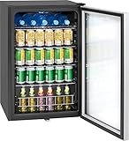 Bomann KSG 7283.1 Glastür-Kühlschrank abschließbar 115 Liter, abschließbarer...