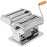 MONZANA® Manuelle Nudelmaschine Edelstahl 9 versch. Teigdicken 2 Teigwalzen...