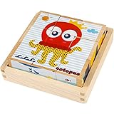 Holzbilderwürfel Puzzle, Comius Sharp 3D Bilderwürfel Puzzle Spiele 6 in 1 Tiermotive...