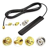 Eightwood 4G LTE Antenne GSM Antenne 3dBi SMA Stecker Glashalterung + 3 Adapter SMA auf...
