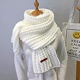 UKKD Schal Winter Gestrickter Schal Mode Frauen Lange Schals Weibliche Vintage Große...