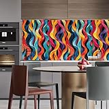 tapete vintage 44wX500Lcm Farbige Vertikale Streifen tapete selbstklebend Stilvolle...