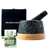 MUEHLE & BECK hochwertiger Mörser mit Stößel aus Granit [365 Tage Garantie]...