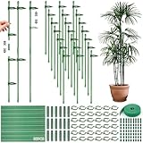 Pflanzenstäbe, Rankhilfe, 36 Pflanzstab mit 18 Verbinder und 36 Karabinern, Gartenstäbe,...