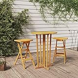 Chusui 3-TLG. Bar-Set Klappbar, Bierzeltgarnitur, Gartenbar, Camping Küche, Biertisch...