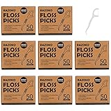 Natürliche Zahnseide-Picks, vegan, umweltfreundlich, nachhaltige Zahnseide (400...