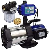 Agora-Tec® Hauswasserautomat Hauswasserwerk 5-1300-15DW-1L mit...