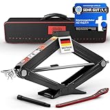HEYNER® Wagenheber Scherenwagenheber mit Ratsche Verlängerung Kurbel und Gummiauflage 2t...