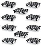 10x Leichtpalette 80x60 Kunststoffpalette im 1/2-Europaletten Maß inkl. gratis...