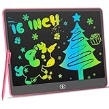 LCD Schreibtafel Spielzeug für Kinder,16 Zoll Farbenfrohes Zeichentablett, Bunte...