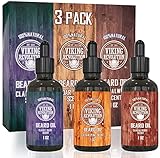 Viking Revolution Bartöl Herren - Set 3x30ml 3er Packung - Für Die Gesunde...