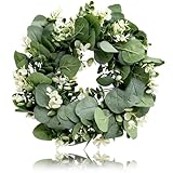 Künstlicher Eukalyptus Kranz, Kunstpflanze Hängen Kranz, für Hochzeit Party...