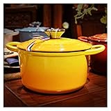 Refractory Ceramic Classic Casserole with Lid, Enamelled cast Iron Casserole Small Dutch...