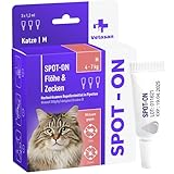 Vetasan Spot-ON für Katzen 4-7kg (M) | gegen Flöhe & Zecken | 3 Monate Schutz | Klinisch...
