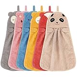 Tatuo 6 Stück Kinder Handtuch Tier Kinderhandtuch Set Mikrofaser Handtuchset Schnell...