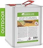 Nordicare Holzöl Außenbereich [2,5L] für Lärche, Eiche, Teak oder Akazienholz I Holz...