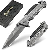 NedFoss FA46 Taschenmesser, Rettungsmesser mit Gurtschneider & Glasbrecher, Klappmesser...