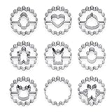 MIUTME Plätzchen Ausstecher Set,9 Stück Keksausstecher Weihnachten,Mini Ausstechformen...