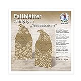 Ursus 38035599F - Faltblätter Weihnachten, 100 Blatt Kraftpapier 80 g/qm 15 x 15 cm, in...