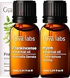 Gya Labs Ätherisches Weihrauch- und Myrrhenöl für die Haut (10 ml) – Reines...