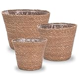 Decorasian Pflanzkorb – Übertopf geflochten – dekorativer Seegras Blumentopf mit...