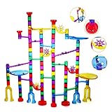 Ucradle Kugelbahn - 152pcs Mehrfarbige Murmelbahn Marble Run Set mit...