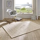 Taracarpet Handweb-Teppich Malmoe Wolle im Skandinavischem Landhaus Design Wohnzimmer...