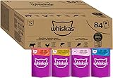 Whiskas Senior 7+ Katzennassfutter Gemischte Auswahl in Gelee, 84 Portionsbeutel, 84x85g...