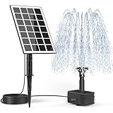 SZMP Solar Springbrunnen 3.5W, 2025 Upgrade Glas Solar Teichpumpe mit 3M Kabel & 8 Düsen...