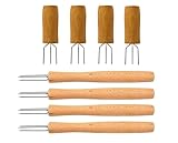 Kellegour 8 pcs Kartoffelgabel,Holz Maiskolben Halter,Maiskolben...