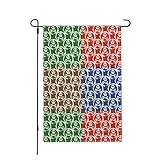 TIXYFAN Skulls Circle Danger Design Bright Garden Flag 12x18 Inch Double Sided Yard Flags...