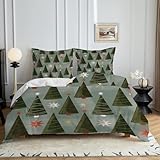 HYSNKSM Bettwäsche 200x200 Grün Bettwäsche Sets 3Teilig Mikrofaser Bettbezug 200 x 200...