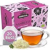 HERBALIA - Holunderblüten-Tee in Teebeuteln, Holunderblüten-Infusionsset mit 20...