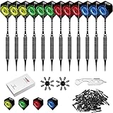 CyeeLife 12 Stück Soft Dartpfeile 18 Gr. mit Aluminium schäften und 100...