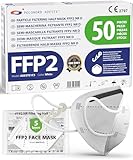 ADESTE – 50x FFP2 NR D Maske, Hygienische 5-lagige Staubschutzmaske, EN149:2001+A1:2009...