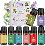 Ätherische Öle Set, Duftöl für Diffuser 8 x 10 ml, 100% Naturrein Aroma Öl,...