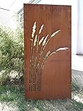 Zen Man Edelrost Garten Sichtschutz aus Metall Rost Gartenzaun (Gartendeko edelrost)...