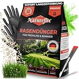Natureflix Rasendünger Frühjahr & Sommer | Tierfreundlicher Langzeitdünger für jeden...