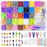 2700+ Loom Bänder Kit Jsdoin 30 Farben Loom Bands-Gummibänder mit Clips,...