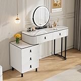 WOLTU Schminktisch mit Beleuchtung, 3 einstellbare Helligkeiten, für...