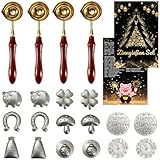 Joycabin Zinngießen Set Silvester, Wachsgießen Set mit 16 Zinnfiguren und 4...