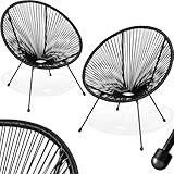tectake® 2er Set Stuhl Acapulco Design, Gartenstuhl, Gartenstühle im Retro Design,...